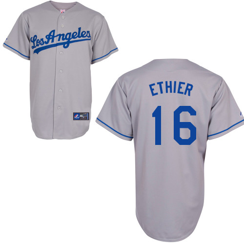Andre Ethier #16 mlb Jersey-L A Dodgers Women's Authentic Road Gray Cool Base Baseball Jersey